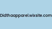 Didthaapparel.wixsite.com Coupon Codes