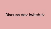 Discuss.dev.twitch.tv Coupon Codes