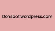 Donsbot.wordpress.com Coupon Codes
