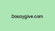 Dosaygive.com Coupon Codes