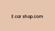E-car-shop.com Coupon Codes