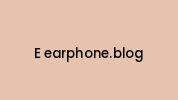 E-earphone.blog Coupon Codes