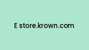 E-store.krown.com Coupon Codes