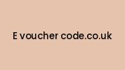 E-voucher-code.co.uk Coupon Codes