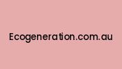Ecogeneration.com.au Coupon Codes