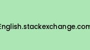 English.stackexchange.com Coupon Codes