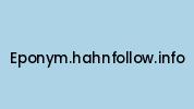 Eponym.hahnfollow.info Coupon Codes