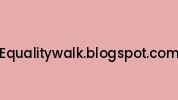 Equalitywalk.blogspot.com Coupon Codes