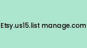 Etsy.us15.list-manage.com Coupon Codes