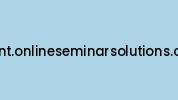 Event.onlineseminarsolutions.com Coupon Codes