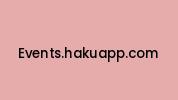 Events.hakuapp.com Coupon Codes