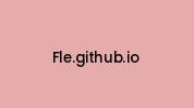 Fle.github.io Coupon Codes