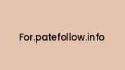For.patefollow.info Coupon Codes