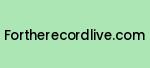 fortherecordlive.com Coupon Codes
