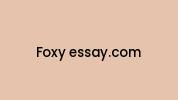 Foxy-essay.com Coupon Codes