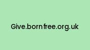 Give.bornfree.org.uk Coupon Codes