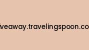 Giveaway.travelingspoon.com Coupon Codes