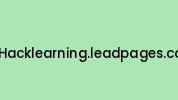 Hacklearning.leadpages.co Coupon Codes