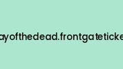 Harddayofthedead.frontgatetickets.com Coupon Codes
