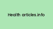Health-articles.info Coupon Codes