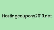 Hostingcoupons2013.net Coupon Codes