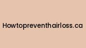 Howtopreventhairloss.ca Coupon Codes