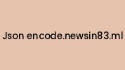 Json-encode.newsin83.ml Coupon Codes