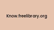 Know.freelibrary.org Coupon Codes