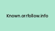 Known.orrfollow.info Coupon Codes