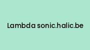 Lambda-sonic.halic.be Coupon Codes