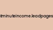 Lastminuteincome.leadpages.co Coupon Codes