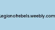 Legionofrebels.weebly.com Coupon Codes