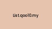 List.qoo10.my Coupon Codes