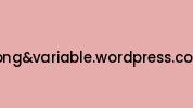 Longandvariable.wordpress.com Coupon Codes