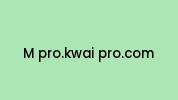 M-pro.kwai-pro.com Coupon Codes