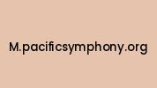 M.pacificsymphony.org Coupon Codes