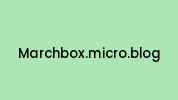 Marchbox.micro.blog Coupon Codes