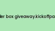 Meat-cider-box-giveaway.kickoffpages.com Coupon Codes