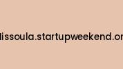 Missoula.startupweekend.org Coupon Codes