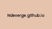 Ndeverge.github.io Coupon Codes