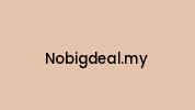 Nobigdeal.my Coupon Codes