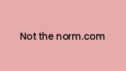 Not-the-norm.com Coupon Codes