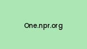 One.npr.org Coupon Codes