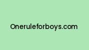 Oneruleforboys.com Coupon Codes