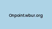 Onpoint.wbur.org Coupon Codes