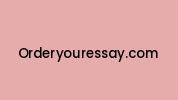 Orderyouressay.com Coupon Codes