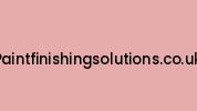 Paintfinishingsolutions.co.uk Coupon Codes