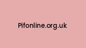 Pifonline.org.uk Coupon Codes