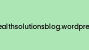 Planthealthsolutionsblog.wordpress.com Coupon Codes