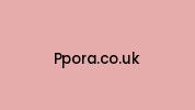 Ppora.co.uk Coupon Codes